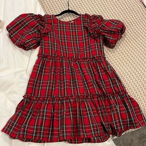 Very Merry Plaid Mini Dress - Red / M